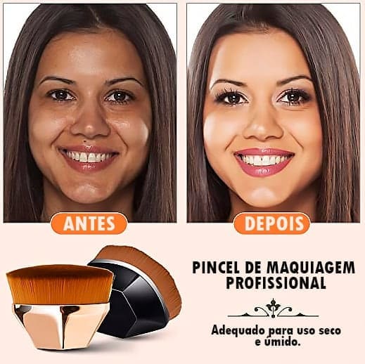 Pincel de Base Plana 3 em 1 - FlawlessFace® LANÇAMENTO 2023