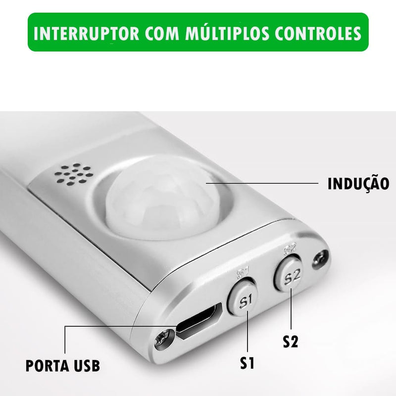 Luz Led Inteligente com Sensor de Movimento 2 EM 1