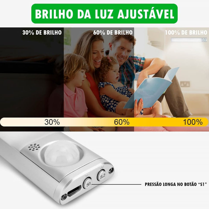 Luz Led Inteligente com Sensor de Movimento 2 EM 1