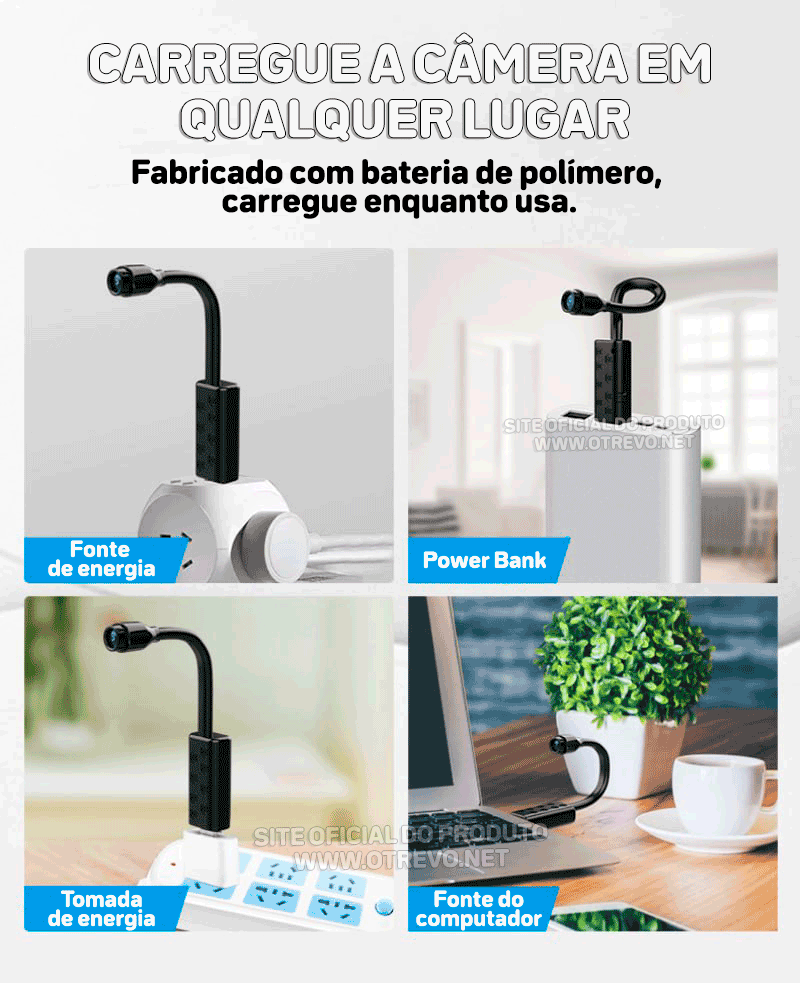 Mini Câmera Espiã Full HD Wifi  Sem Fio - SpyCam®