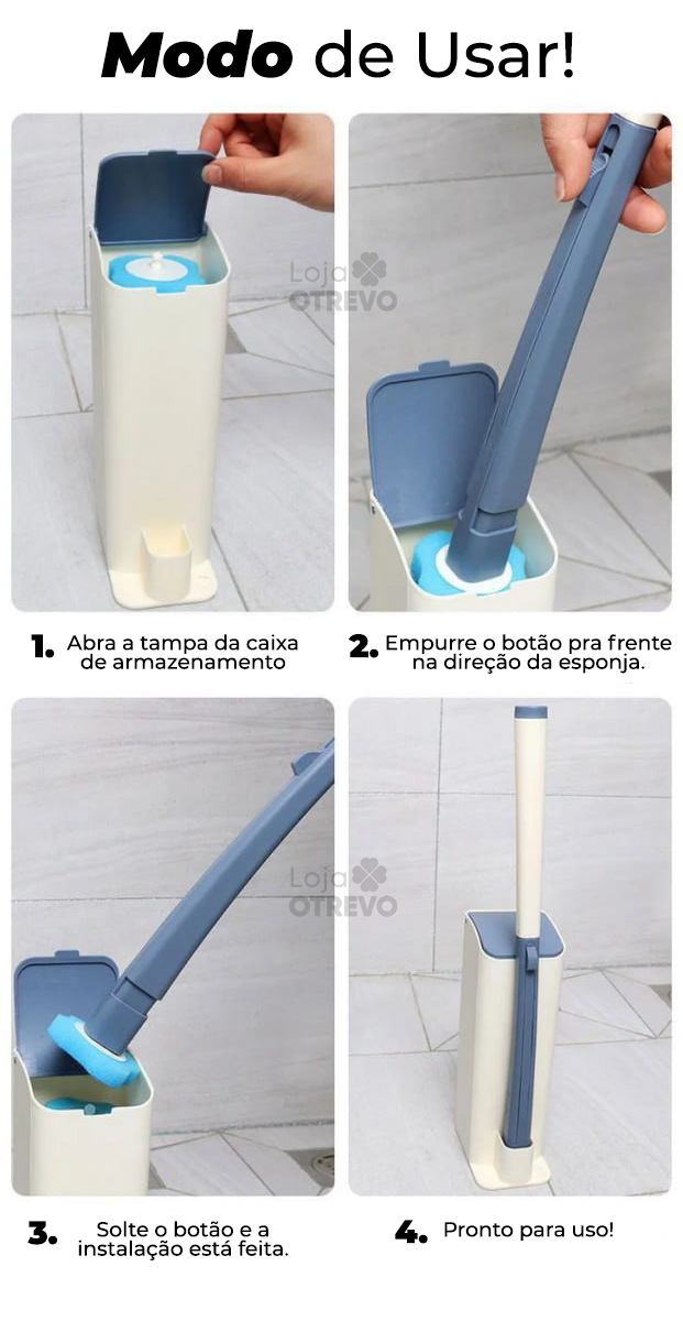 Toilet Plus® - Escova Super Higiênica Reutilizável