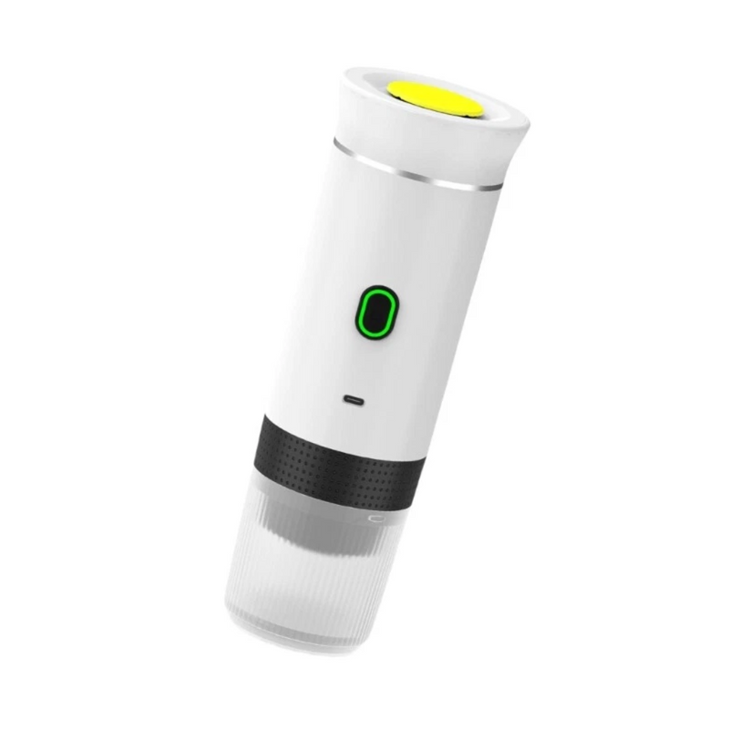 Máquina de Café Expresso Portátil 3 em 1 – Sem Fio, USB-C, 15 Bar, para Cápsulas e Pó