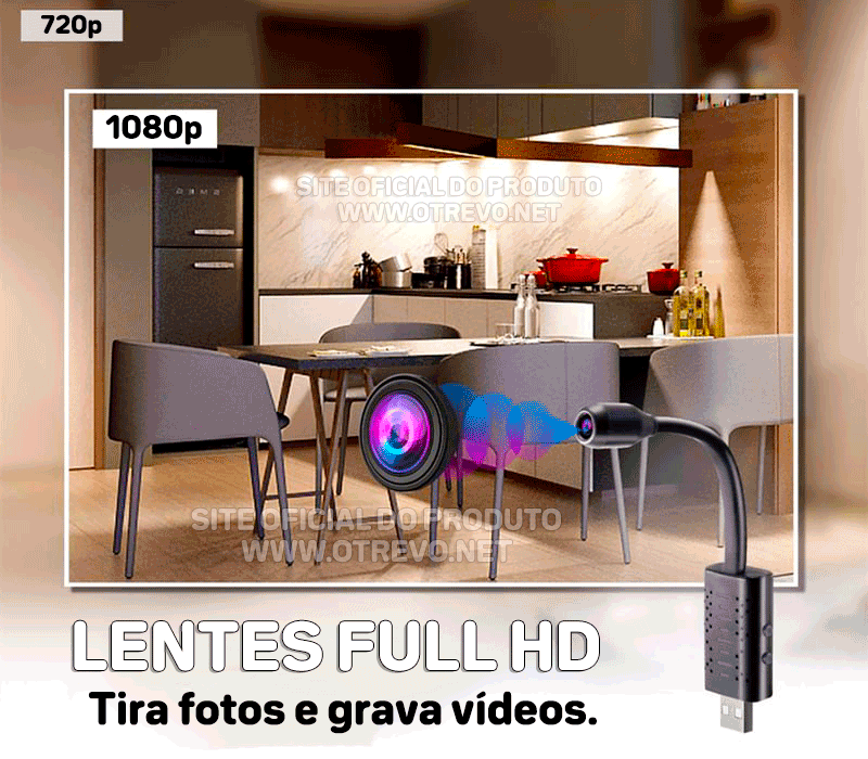 Mini Câmera Espiã Full HD Wifi  Sem Fio - SpyCam®