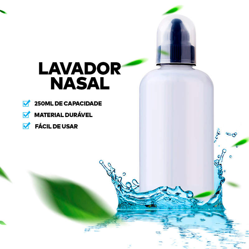 Lavador Nasal Premium - ®HeathyUs (Lavagem 100% Segura e Eficiente)