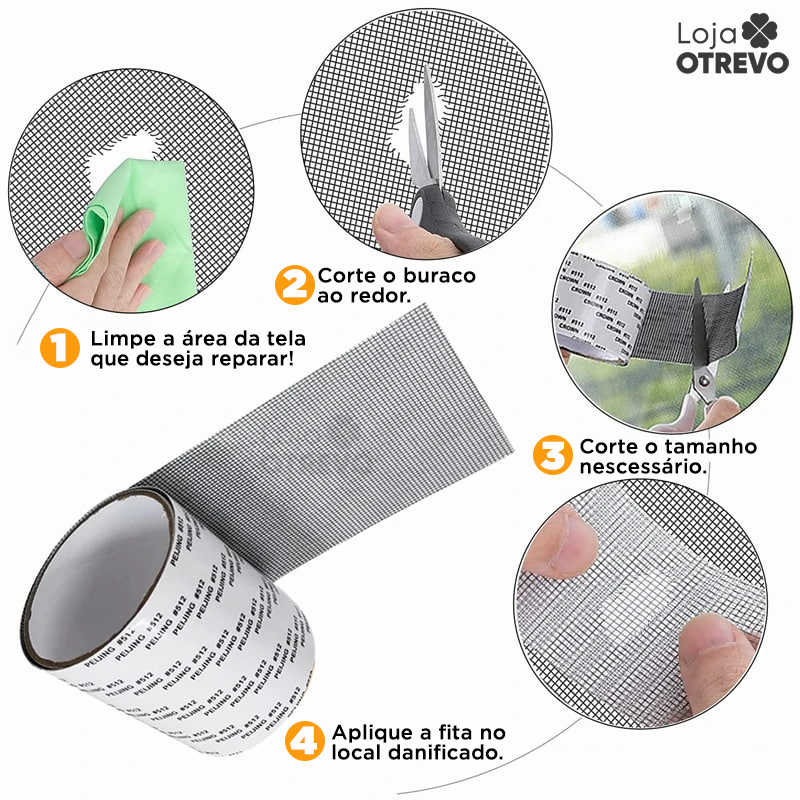 Fita Auto adesiva para Reparo de telas - Screen tape®