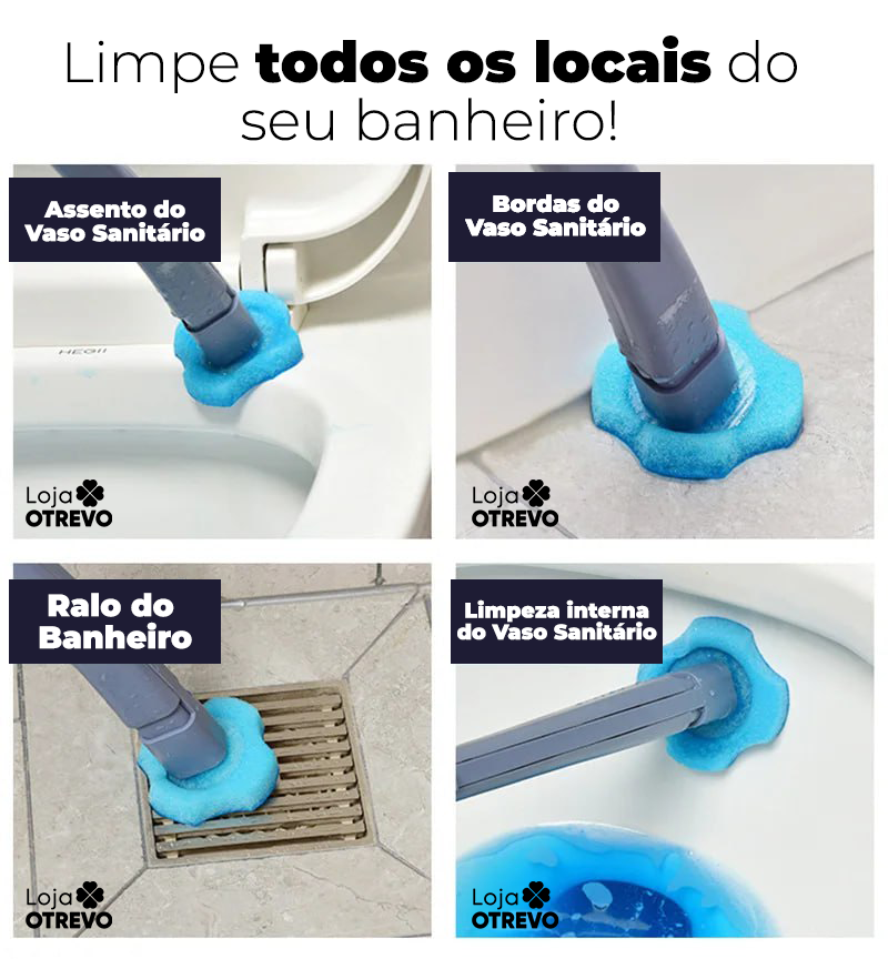 Toilet Plus® - Escova Super Higiênica Reutilizável