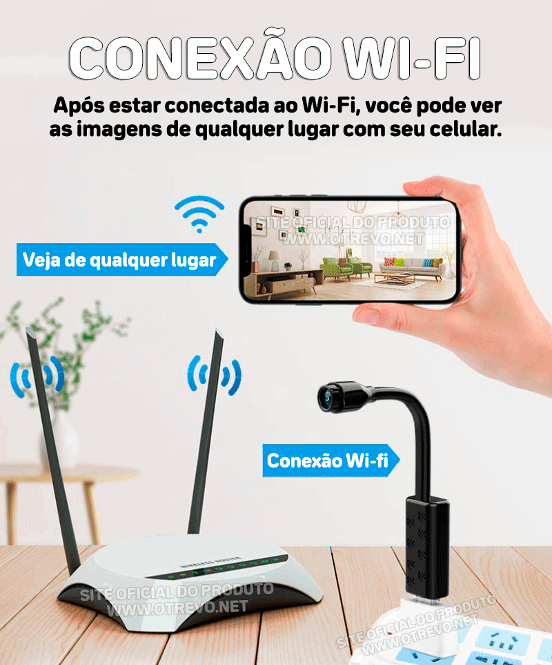 Mini Câmera Espiã Full HD Wifi  Sem Fio - SpyCam®