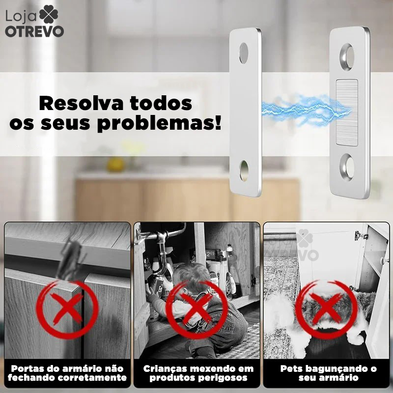 Trava Mágnetica Para Móveis - LockedUp®