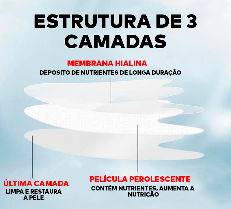 10 Máscaras Invisíveis Para Esticar Rosto - Anti-rugas Com Ácido Hialurônico E Elevação Microcristalina