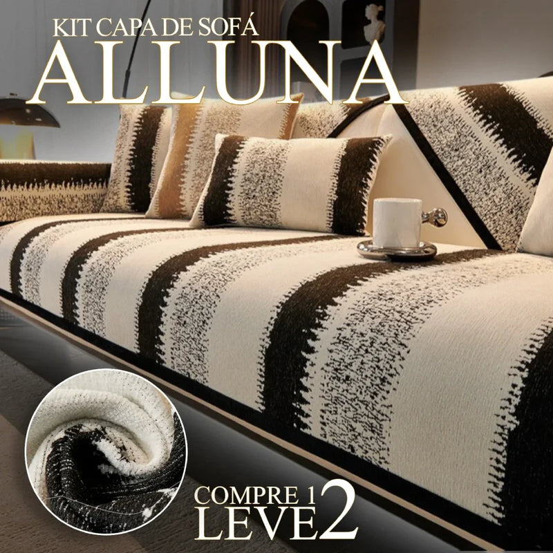 [Pague 1, Leve 2] Capa de Sofá Alluna (Conforto Luxuoso Que Te Abraça!)