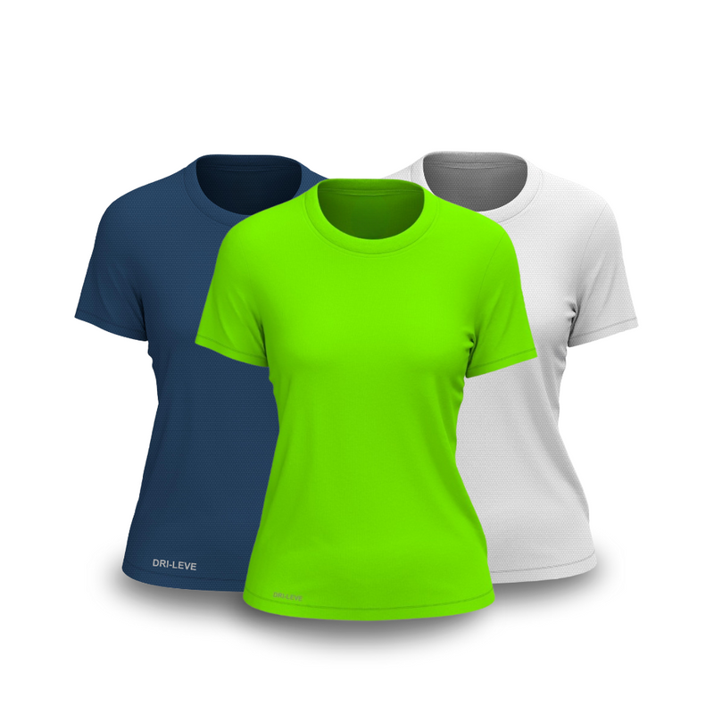 Kit 3 Camisetas Tecnológicas Femininas Fitne Smart - Anti Suor