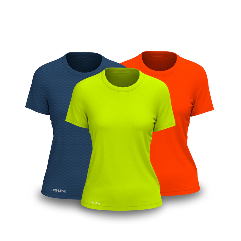 Kit 3 Camisetas Tecnológicas Femininas Fitne Smart - Anti Suor