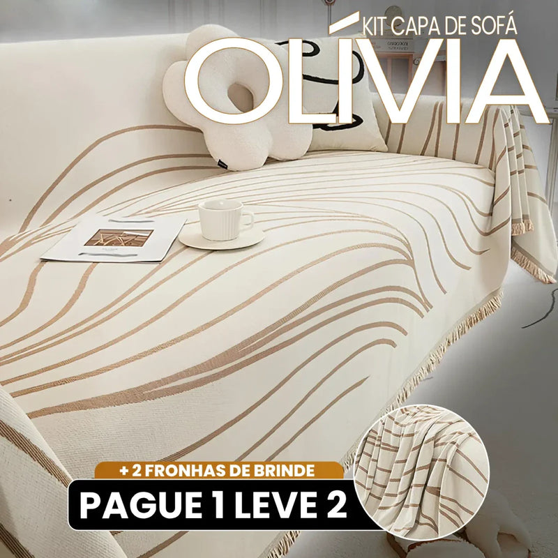 [Pague 1, Leve 2] Capa de Sofá Olívia (Toque Suave Que Abraça Seu Sofá!)