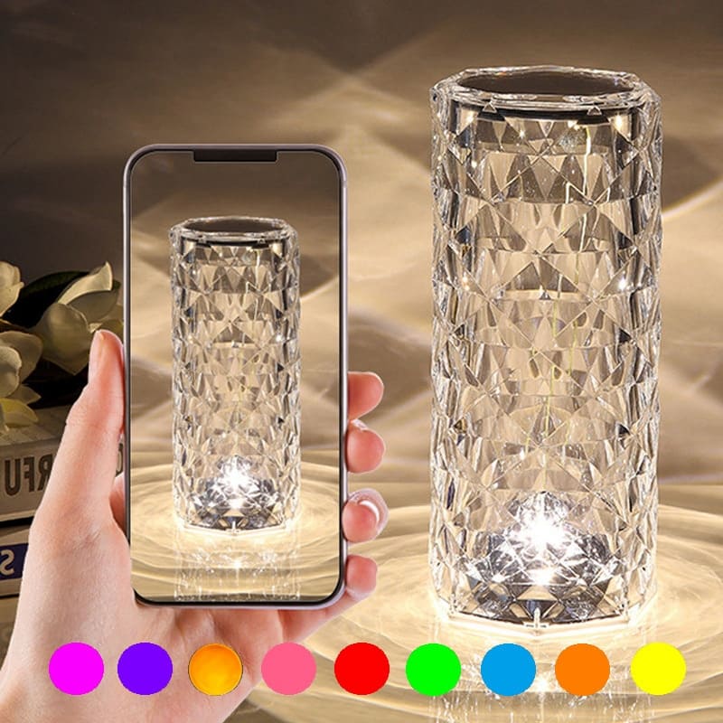 Lúminaria de Led Cristal Para Mesa Com Sensor Touch USB - CrystalLed®