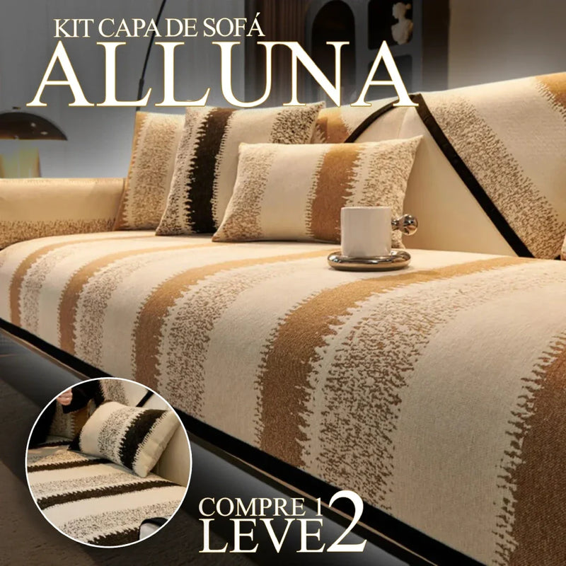 [Pague 1, Leve 2] Capa de Sofá Alluna (Conforto Luxuoso Que Te Abraça!)