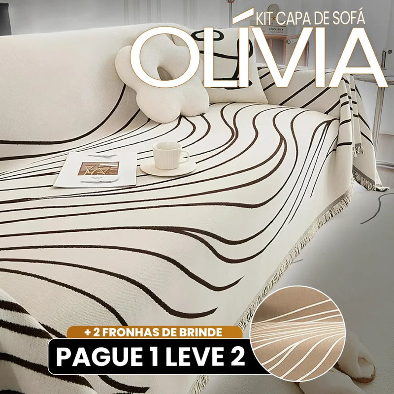 [Pague 1, Leve 2] Capa de Sofá Olívia (Toque Suave Que Abraça Seu Sofá!)