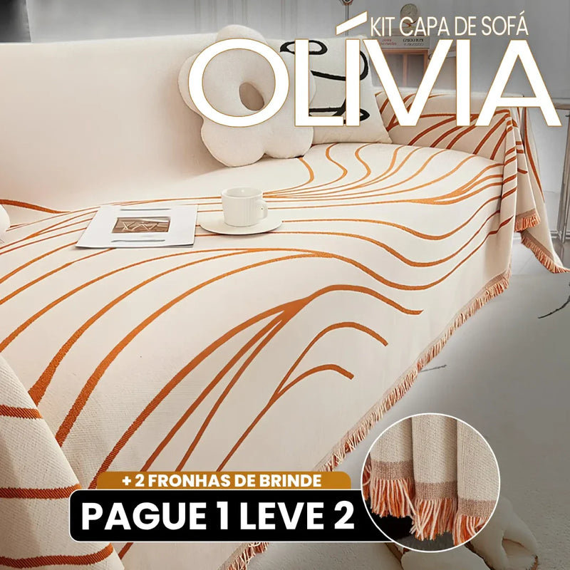 [Pague 1, Leve 2] Capa de Sofá Olívia (Toque Suave Que Abraça Seu Sofá!)