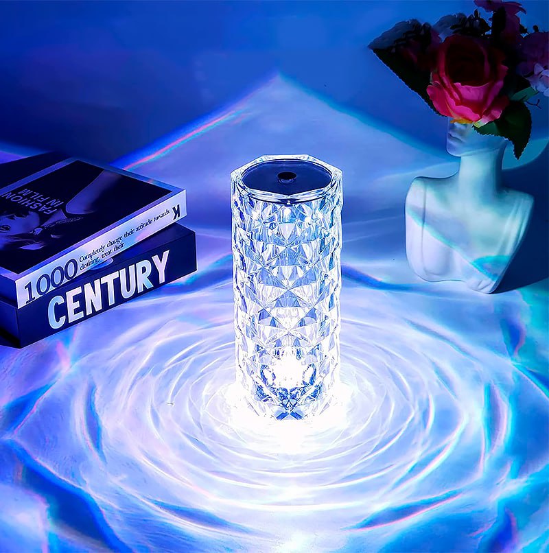 Lúminaria de Led Cristal Para Mesa Com Sensor Touch USB - CrystalLed®