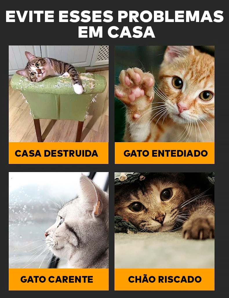 Arranhador Mágico Interativo Para Gatos - ®CatSnap (ESTIMULA A INTERAÇÃO)