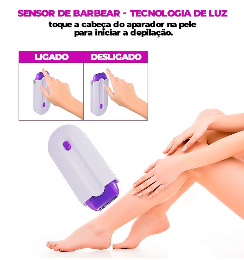 Depilador Elétrico Indolor Recarregável a Laser - ®Dermapil (LANÇAMENTO 2022)