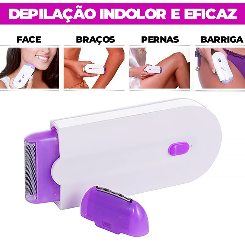 Depilador Elétrico Indolor Recarregável a Laser - ®Dermapil (LANÇAMENTO 2022)