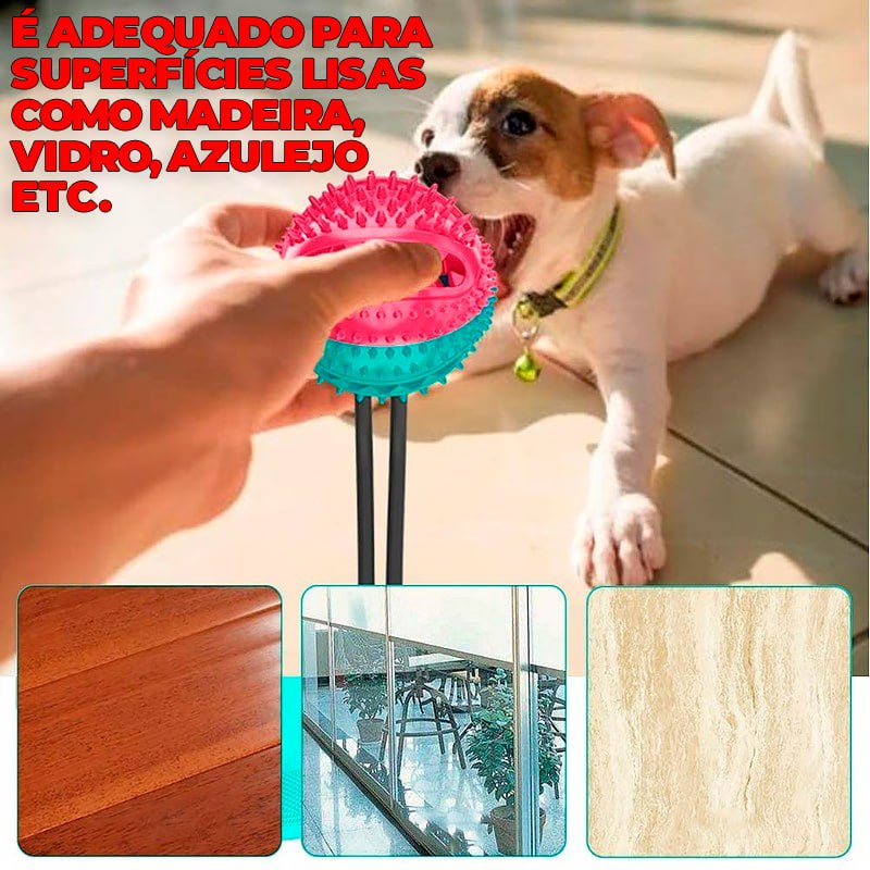 Brinquedo Mordedor Interativo com Ventosa Para Cães - ®PuxaDog