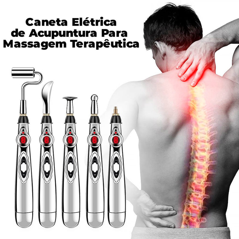 Caneta Eletrônica de Acupuntura Para Massagem Terapêutica - TechMax