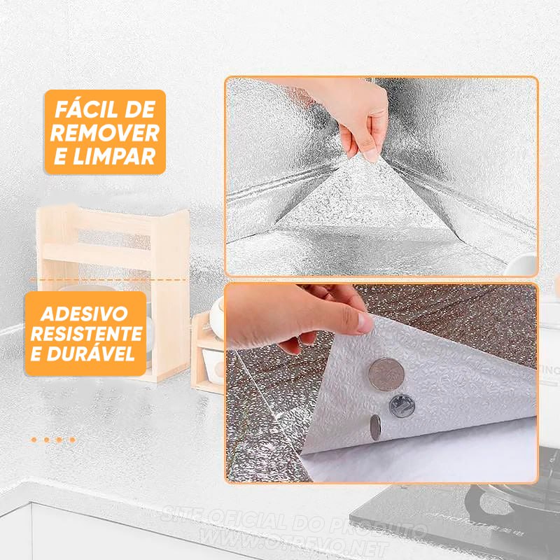 Papel Adesivo Anti Gordura - MaxClean® (À Prova de água e fogo)