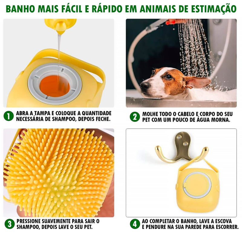 Escova de Banho para Animais de Estimação 3 em 1 - WashPet® (ULTIMO DIA PROMOÇÃO)